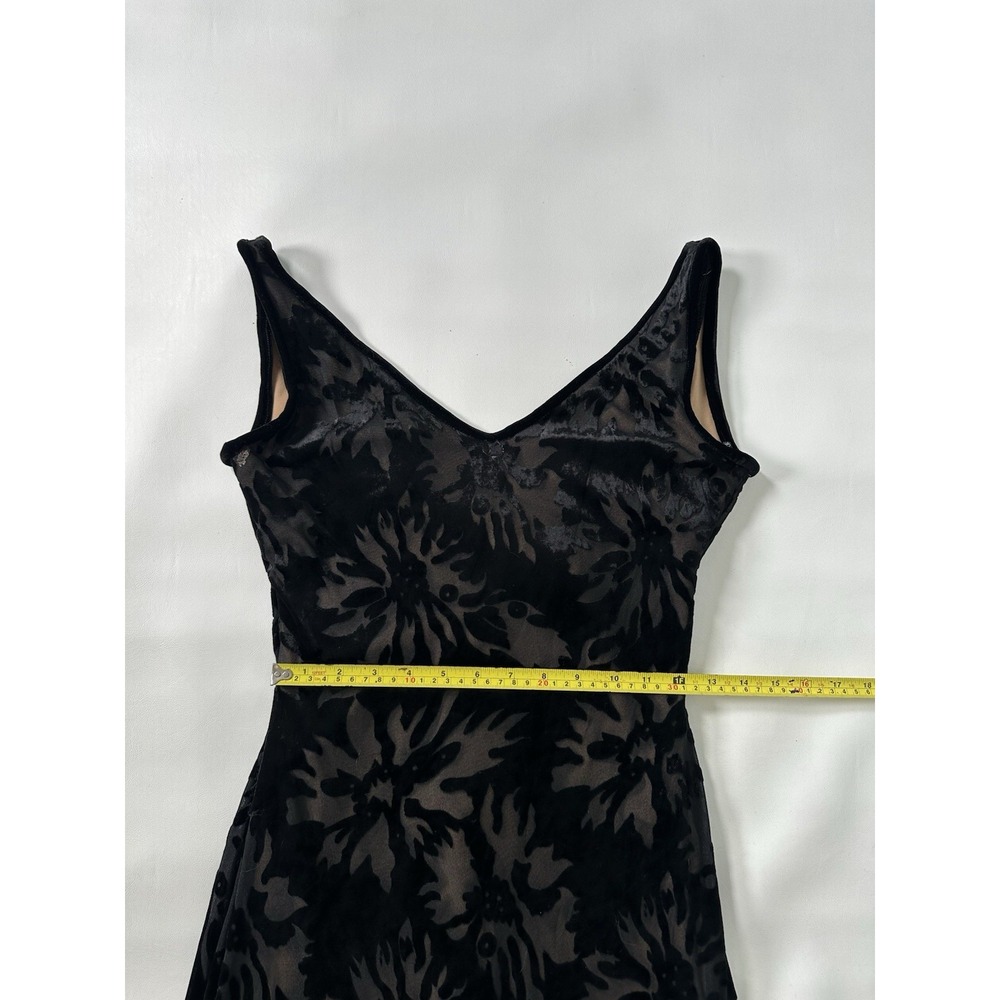 Tadashi Shoji Black Nude Lace & Mesh Maxi Cocktail Dress Size XS - Picture 6 of 16
